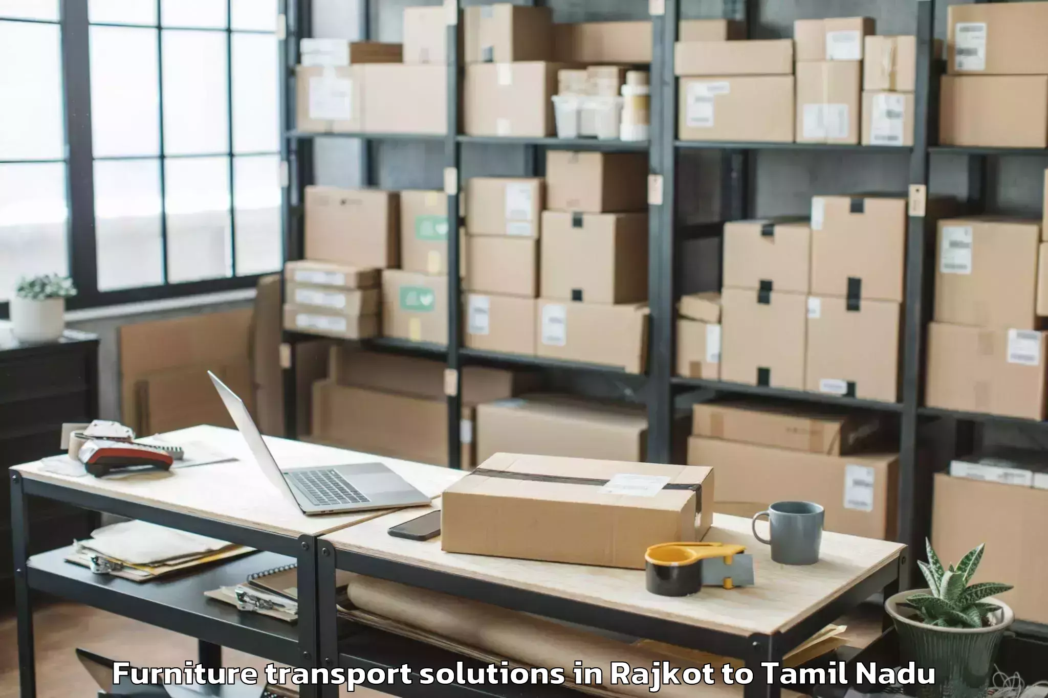 Top Rajkot to Alangayam Furniture Transport Solutions Available